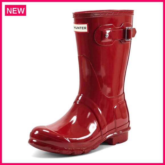 Waterproof Mid-Calf Rain Boots with Cushioned Comfort and Flat Heel